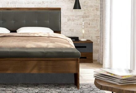 Тумба прикроватная с двумя ящиками Глазго 