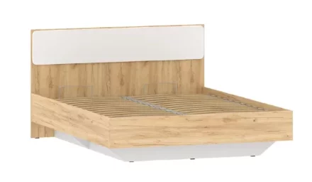 Кровать Оттавия, Белый Фасадный/Дуб Крафт Золотой 