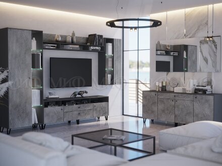 Тумба ТВ Оливия, мрамор глянец 