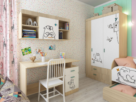 Стол письменный Кот 